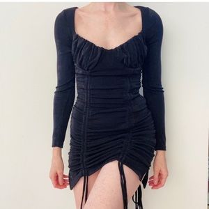 Verge Girl Long Sleeve Ruched Mini Dress small